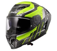 CASQUE JAUNE LS2 FF807 DRAGON TRAX H-V (inclut une visière foncée...