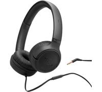 JBL Tune 530, Casque Filaire Supra-auriculaire Confortable avec Micro, Son JBL Pure Bass, préréglages EQ, Design Pliable et câble Anti-nœuds, Noir