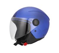 Casque Jet Acer rezza Métallique Bleu Mat Moto Scooter Homologué ECE 2206