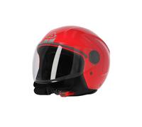 Casque Jet Acer rezza Moto Scooter Rouge Lustré Avec Visière ECE2206
