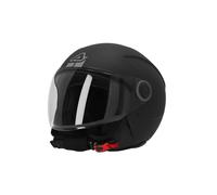 Casque Jet Acerbis Brise Moto Scooter Noir Mat Avec Visière Approuvé Ece 2206