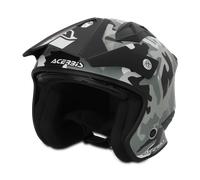 Acerbis Aria Camo S23, casque à jet S Mat Noir/Gris/Gris Clair Mat Noir/Gris/Gris Clair