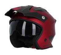 Casque Jet ACERBIS Jet Aria Métallique Rouge Mat
