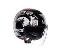 AGV Eteres History Casque jet, Noir/Rouge/Blanc, Taille XXL (63/64)