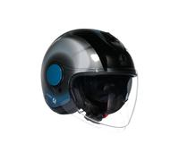AGV Casque jet ETERES Levanto Noir/Argent/Bleu