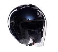 Casque Jet AGV Irides Mono Profond Bleu Métallisé Double Visière Taille XL