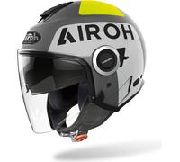 Casque jet Airoh Helios Up couleur : gris mat, taille : XS (53/54)