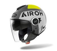Casque Jet Airoh Helios Up Gris Mat