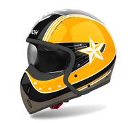 Casque Jet AIROH J 110 Command Noir Jaune Brillant