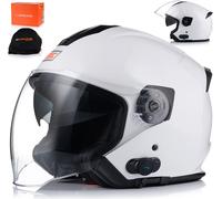 Casque jet avec visière solaire | ORIGINE PALIO 2.0 BT SOLID | Casque jet avec double visière | Certificat ECE 22.06 | Casque moto avec interphone Bluetooth | 2XL (63-64cm)