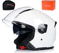 Casque jet avec visière solaire | ORIGINE PALIO 2.0 SOLID | Casque jet avec double visière | Certificat ECE 22.06 | Casque moto | XL (61-62cm)
