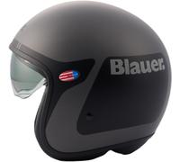 Casque jet bleu Pilot GO, noir mat/titane, L (58/60)
