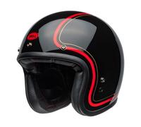 Casque Jet Cafe Racer BELL Custom 500 22.06 Chief Noir Rouge Brillant