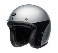 Casque Jet Cafe Racer BELL Custom 500 ECE 22.06 Châssis Argent Noir Lustré