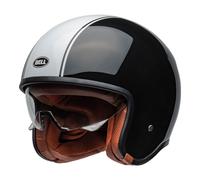 Casque Jet Café Racer BELL TX501 Rally Noir Blanc Brillant
