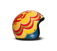 Casque Jet Café Racer DMD RETRO Candy Jaune Brillant