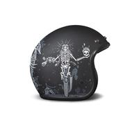 Casque Jet Café Racer DMD RETRO Ghost Rider Noir Mat