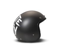 Casque Jet Café Racer DMD RETRO Je Déteste Tout Le Monde Noir Blanc Mat