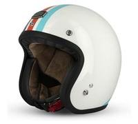 Casque Jet Cafe Racer S250 Blanc / Bleu / Rouge Brillant - Taille S G