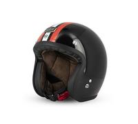 Casque Jet Cafe Racer S250 Noir / Rouge / Blanc Brillant - Taille S