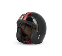 Casque Jet Cafe Racer S250 Noir / Rouge / Blanc Brillant - Taille XS