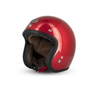 Casque Jet Cafe Racer S250 Rouge Pailleté Brillant - Taille XS