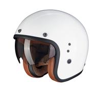 Casque Jet Café Racer SCORPION BELFAST EVO LUXE Blanc Brillant