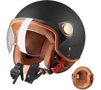 Casque Jet | Casque De Scooter Et Casque De Moto Avec Visière Solaire Homologué ECE 22.06 A3,M/(57~58cm)