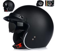 Casque Jet Chopper | VITO SPECIAL | Hommes et Femmes | Casque Jet avec pare-soleil | ECE 22.06 | Casque moto | 2XL (61cm)