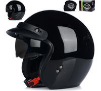 Casque Jet Chopper | VITO SPECIAL | Hommes et Femmes | Casque Jet avec pare-soleil | ECE 22.06 | Casque moto | S (55-56cm)