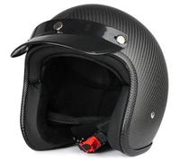 Casque Jet De Moto Vintage, ECE/Dot Homologué 3/4 Demi-Casque De Moto Vintage, Casque De Moto Cruiser Scooter Casque Moto Demi-Jet Homme C, 2XL: 61-62cm