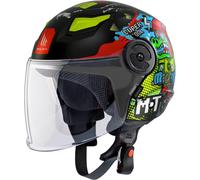 Casque jet enfant MT LITE DINO décor noir mat S 47-48 cm