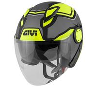 Casque Jet GIVI 12.3 Stratos Ombre Titane Noir Jaune Taille S