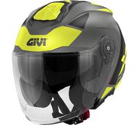 Casque Jet GIVI X25 Target Matt Titan Noir Jaune taille L