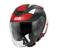 Casque Jet GIVI X25 Target Noir Blanc Rouge