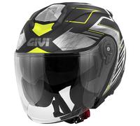 Casque Jet GIVI X25 Trace Noir Mat Titane Jaune