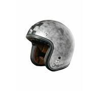 Casque jet harley davidson cafe racer gris usé de style vintage