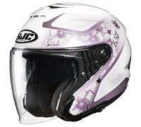HJC i31 Iona Casque jet, blanc-pourpre, taille L pour femmes