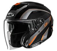 casque jet hjc i31 reno (mc7) - noir / gris / orange XL