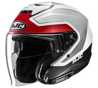 HJC i31 Tevis Casque jet, Blanc/Noir/Rouge, Taille XXL (62/63)