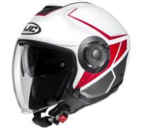 Casque jet HJC i40 Camet couleur : blanc/rouge, taille : XS (53/54)