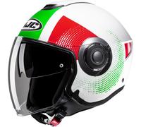 Casque jet HJC i40N PYLE blanc-vert-rouge MC41 M