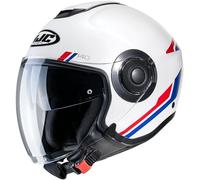 Casque Jet HJC Modèle I40 Paddy MC21 Blanc Rouge Bleu Taille M