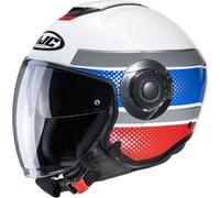 Casque Jet HJC Modèle I40 Tolan MC21 Blanc Bleu Rouge Taille L