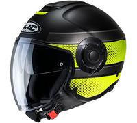 Casque Jet HJC Modèle I40 Tolan Noir Gris Jaune Mat Taille M