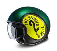 §Casque Jet HJC V30Harvey Vert-Jaune§