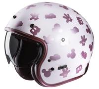 HJC V31 Disney Mickey Retro Casque jet, Blanc/Rose, Taille M (57/58)