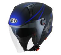 KYT D-City Colorful, casque à réaction M Mat Noir/Gris/Bleu Mat Noir/Gris/Bleu