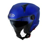 KYT D-City Plain, casque à réaction S Bleu Bleu