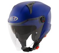 KYT D-City Plain, casque à réaction M Bleu Mat Bleu Mat
